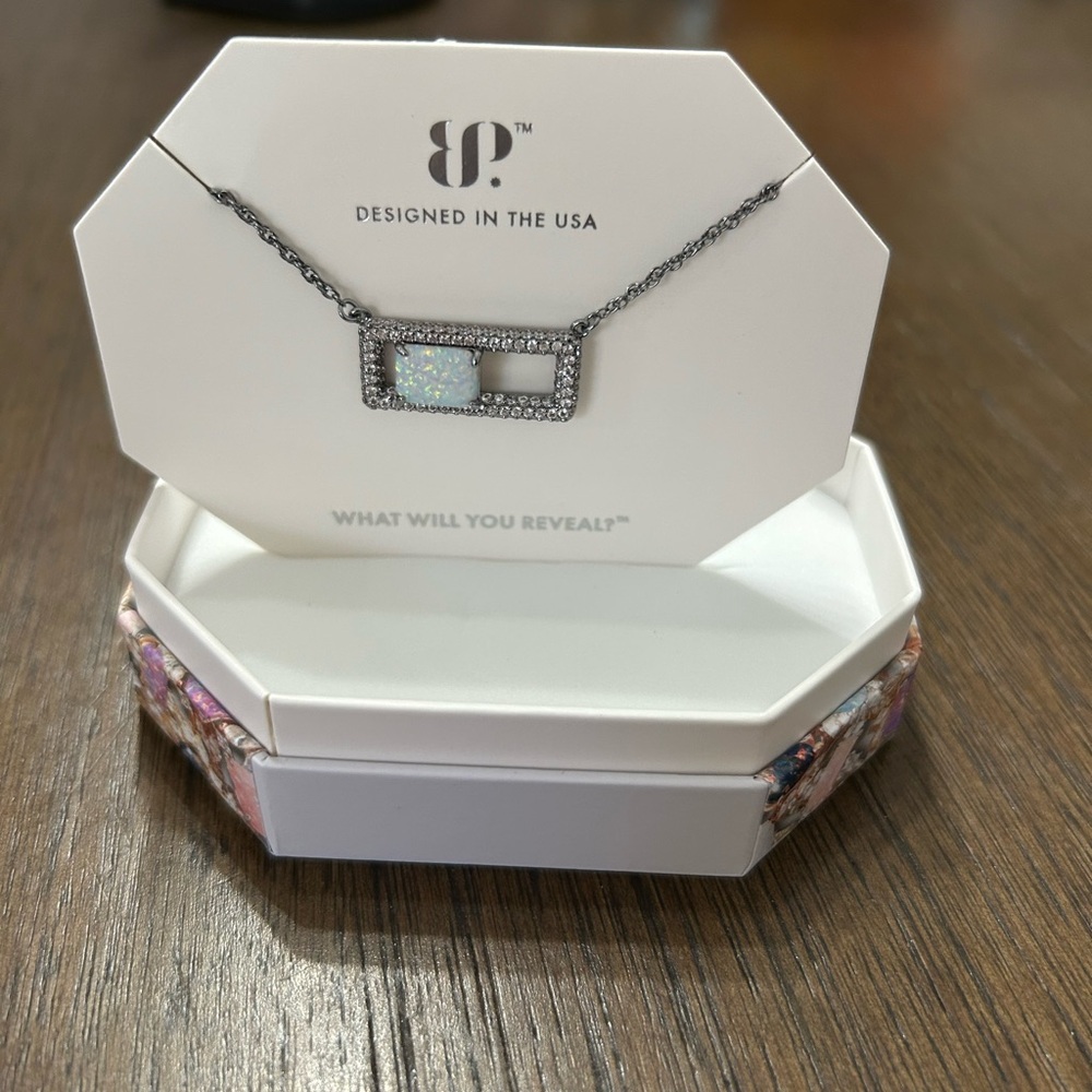 Bomb Party Hematite October 2025 Necklace with Opal